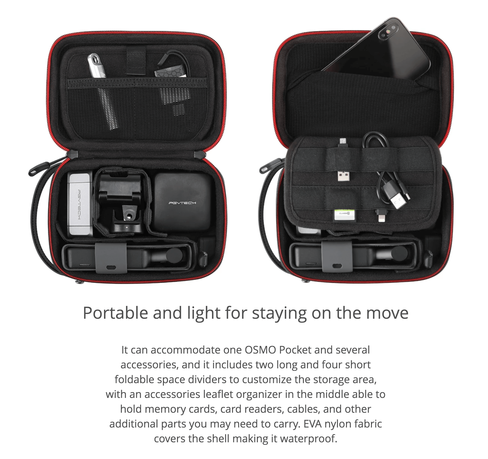 Pgytech mini carrying case for clearance osmo pocket