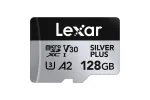 Lexar Professional SILVER PLUS 128GB U3 A2 V30 microSDXC for cameras and drones