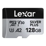 Lexar Professional SILVER PLUS 128GB U3 A2 V30 microSDXC for cameras and drones