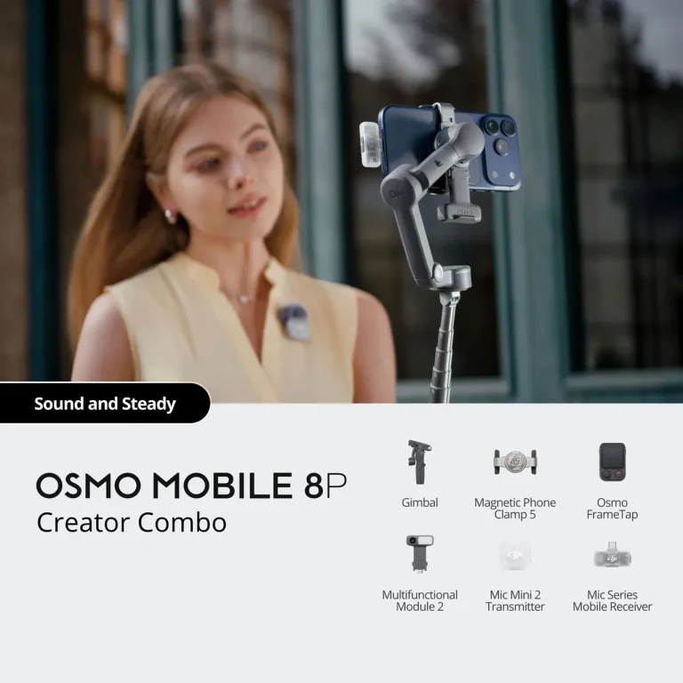 Osmo Mobile 8P Creator Combo professional smartphone gimbal by DJI