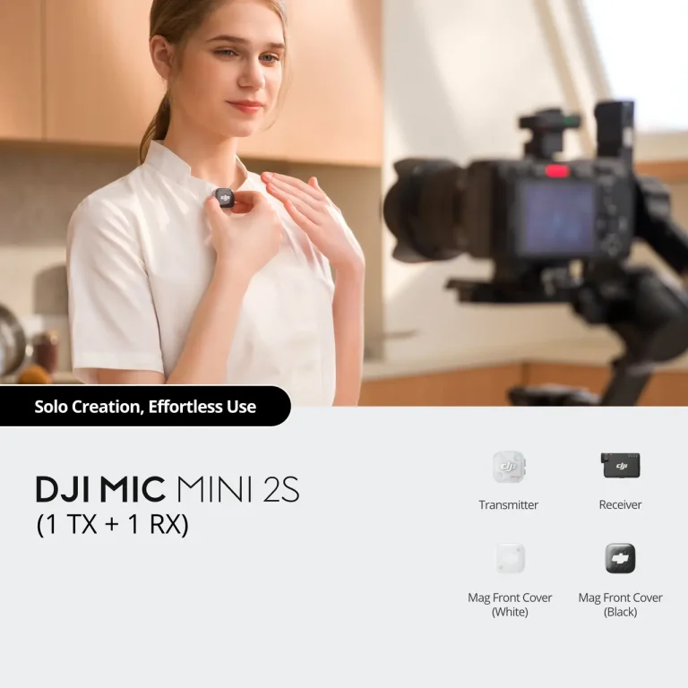 DJI Mic Mini 2S (1 TX + 1 RX) wireless microphone system